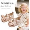 image:imageFelix amp Flora Soft Sole Baby Shoes  Infant Baby Girls Ballet Flats Moccasinss Rubber Sole Walking Crib ShoesBn32s Dark Nude