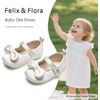 image:imageFelix amp Flora Soft Sole Baby Shoes  Infant Baby Girls Ballet Flats Moccasinss Rubber Sole Walking Crib ShoesBn32s Ivory White
