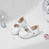 image:imageFelix amp Flora Soft Sole Baby Shoes  Infant Baby Girls Ballet Flats Moccasinss Rubber Sole Walking Crib ShoesBn32s White