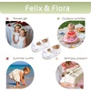 image:imageFelix amp Flora Soft Sole Baby Shoes  Infant Baby Girls Ballet Flats Moccasinss Rubber Sole Walking Crib ShoesBn32s White