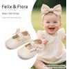 image:imageFelix amp Flora Soft Sole Baby Shoes  Infant Baby Girls Ballet Flats Moccasinss Rubber Sole Walking Crib ShoesBn33beige