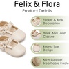 image:imageFelix amp Flora Soft Sole Baby Shoes  Infant Baby Girls Ballet Flats Moccasinss Rubber Sole Walking Crib ShoesBn33beige