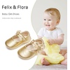 image:imageFelix amp Flora Soft Sole Baby Shoes  Infant Baby Girls Ballet Flats Moccasinss Rubber Sole Walking Crib ShoesBn33gold