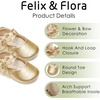image:imageFelix amp Flora Soft Sole Baby Shoes  Infant Baby Girls Ballet Flats Moccasinss Rubber Sole Walking Crib ShoesBn33gold