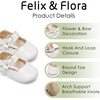 image:imageFelix amp Flora Soft Sole Baby Shoes  Infant Baby Girls Ballet Flats Moccasinss Rubber Sole Walking Crib ShoesBn33white