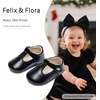 image:imageFelix amp Flora Soft Sole Baby Shoes  Infant Baby Girls Ballet Flats Moccasinss Rubber Sole Walking Crib ShoesBn37black