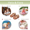 image:imageFelix amp Flora Soft Sole Baby Shoes  Infant Baby Girls Ballet Flats Moccasinss Rubber Sole Walking Crib ShoesBn37brown
