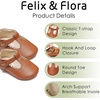 image:imageFelix amp Flora Soft Sole Baby Shoes  Infant Baby Girls Ballet Flats Moccasinss Rubber Sole Walking Crib ShoesBn37brown