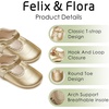 image:imageFelix amp Flora Soft Sole Baby Shoes  Infant Baby Girls Ballet Flats Moccasinss Rubber Sole Walking Crib ShoesBn37gold