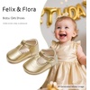 image:imageFelix amp Flora Soft Sole Baby Shoes  Infant Baby Girls Ballet Flats Moccasinss Rubber Sole Walking Crib ShoesBn37gold