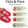 image:imageFelix amp Flora Soft Sole Baby Shoes  Infant Baby Girls Ballet Flats Moccasinss Rubber Sole Walking Crib ShoesBn37red