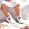image:imageFelix amp Flora Soft Sole Baby Shoes  Infant Baby Girls Ballet Flats Moccasinss Rubber Sole Walking Crib ShoesBn37white