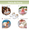 image:imageFelix amp Flora Soft Sole Baby Shoes  Infant Baby Girls Ballet Flats Moccasinss Rubber Sole Walking Crib ShoesBn37white