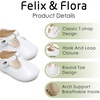 image:imageFelix amp Flora Soft Sole Baby Shoes  Infant Baby Girls Ballet Flats Moccasinss Rubber Sole Walking Crib ShoesBn37white