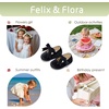 image:imageFelix amp Flora Soft Sole Baby Shoes  Infant Baby Girls Ballet Flats Moccasinss Rubber Sole Walking Crib ShoesBn38black