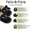 image:imageFelix amp Flora Soft Sole Baby Shoes  Infant Baby Girls Ballet Flats Moccasinss Rubber Sole Walking Crib ShoesBn38black