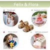 image:imageFelix amp Flora Soft Sole Baby Shoes  Infant Baby Girls Ballet Flats Moccasinss Rubber Sole Walking Crib ShoesBn38brown