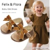 image:imageFelix amp Flora Soft Sole Baby Shoes  Infant Baby Girls Ballet Flats Moccasinss Rubber Sole Walking Crib ShoesBn38brown