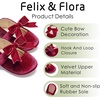 image:imageFelix amp Flora Soft Sole Baby Shoes  Infant Baby Girls Ballet Flats Moccasinss Rubber Sole Walking Crib ShoesBn38burgundy