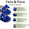 image:imageFelix amp Flora Soft Sole Baby Shoes  Infant Baby Girls Ballet Flats Moccasinss Rubber Sole Walking Crib ShoesBn38navy Blue