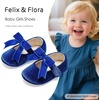 image:imageFelix amp Flora Soft Sole Baby Shoes  Infant Baby Girls Ballet Flats Moccasinss Rubber Sole Walking Crib ShoesBn38navy Blue
