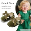 image:imageFelix amp Flora Soft Sole Baby Shoes  Infant Baby Girls Ballet Flats Moccasinss Rubber Sole Walking Crib ShoesBn38olive Green