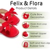 image:imageFelix amp Flora Soft Sole Baby Shoes  Infant Baby Girls Ballet Flats Moccasinss Rubber Sole Walking Crib ShoesBn38red