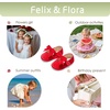 image:imageFelix amp Flora Soft Sole Baby Shoes  Infant Baby Girls Ballet Flats Moccasinss Rubber Sole Walking Crib ShoesBn38red