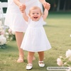 image:imageFelix amp Flora Soft Sole Baby Shoes  Infant Baby Girls Ballet Flats Moccasinss Rubber Sole Walking Crib ShoesBn39ivory White