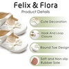 image:imageFelix amp Flora Soft Sole Baby Shoes  Infant Baby Girls Ballet Flats Moccasinss Rubber Sole Walking Crib ShoesBn39ivory White