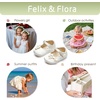 image:imageFelix amp Flora Soft Sole Baby Shoes  Infant Baby Girls Ballet Flats Moccasinss Rubber Sole Walking Crib ShoesBn39ivory White