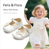 image:imageFelix amp Flora Soft Sole Baby Shoes  Infant Baby Girls Ballet Flats Moccasinss Rubber Sole Walking Crib ShoesBn39ivory White
