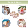 image:imageFelix amp Flora Soft Sole Baby Shoes  Infant Baby Girls Ballet Flats Moccasinss Rubber Sole Walking Crib ShoesBn39pink
