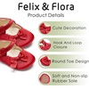 image:imageFelix amp Flora Soft Sole Baby Shoes  Infant Baby Girls Ballet Flats Moccasinss Rubber Sole Walking Crib ShoesBn39red
