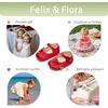 image:imageFelix amp Flora Soft Sole Baby Shoes  Infant Baby Girls Ballet Flats Moccasinss Rubber Sole Walking Crib ShoesBn39red