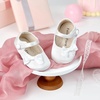 image:imageFelix amp Flora Soft Sole Baby Shoes  Infant Baby Girls Ballet Flats Moccasinss Rubber Sole Walking Crib ShoesBn39white
