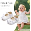image:imageFelix amp Flora Soft Sole Baby Shoes  Infant Baby Girls Ballet Flats Moccasinss Rubber Sole Walking Crib ShoesBn39white