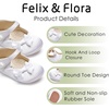 image:imageFelix amp Flora Soft Sole Baby Shoes  Infant Baby Girls Ballet Flats Moccasinss Rubber Sole Walking Crib ShoesBn39white