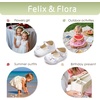 image:imageFelix amp Flora Soft Sole Baby Shoes  Infant Baby Girls Ballet Flats Moccasinss Rubber Sole Walking Crib ShoesBn39white