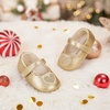 image:imageFelix amp Flora Soft Sole Baby Shoes  Infant Baby Girls Ballet Flats Moccasinss Rubber Sole Walking Crib ShoesBn42gold