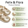 image:imageFelix amp Flora Soft Sole Baby Shoes  Infant Baby Girls Ballet Flats Moccasinss Rubber Sole Walking Crib ShoesBn42gold
