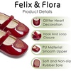 image:imageFelix amp Flora Soft Sole Baby Shoes  Infant Baby Girls Ballet Flats Moccasinss Rubber Sole Walking Crib ShoesBn42pl Burgundy