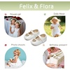 image:imageFelix amp Flora Soft Sole Baby Shoes  Infant Baby Girls Ballet Flats Moccasinss Rubber Sole Walking Crib ShoesBn42pl White