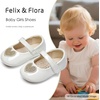 image:imageFelix amp Flora Soft Sole Baby Shoes  Infant Baby Girls Ballet Flats Moccasinss Rubber Sole Walking Crib ShoesBn42pl White