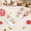 image:imageFelix amp Flora Soft Sole Baby Shoes  Infant Baby Girls Ballet Flats Moccasinss Rubber Sole Walking Crib ShoesBn42pl White