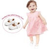 image:imageFelix amp Flora Soft Sole Baby Shoes  Infant Baby Walking Shoes Moccasinss Rubber Sole Crib ShoesB03 White