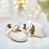 image:imageFelix amp Flora Soft Sole Baby Shoes  Infant Baby Walking Shoes Moccasinss Rubber Sole Crib ShoesB03light White