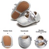 image:imageFelix amp Flora Soft Sole Baby Shoes  Infant Baby Walking Shoes Moccasinss Rubber Sole Crib ShoesB10silver