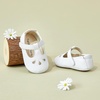 image:imageFelix amp Flora Soft Sole Baby Shoes  Infant Baby Walking Shoes Moccasinss Rubber Sole Crib ShoesB22white