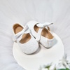 image:imageFelix amp Flora Soft Sole Baby Shoes  Infant Baby Walking Shoes Moccasinss Rubber Sole Crib ShoesB8712glitter White